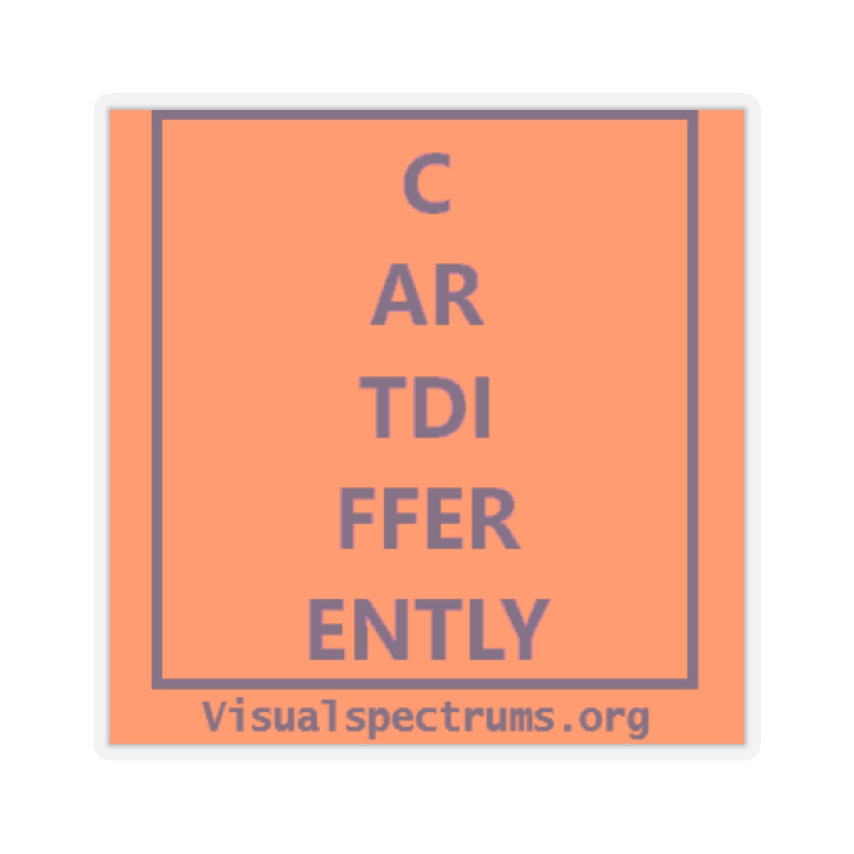 4"x4" "See Art Differently" Sticker