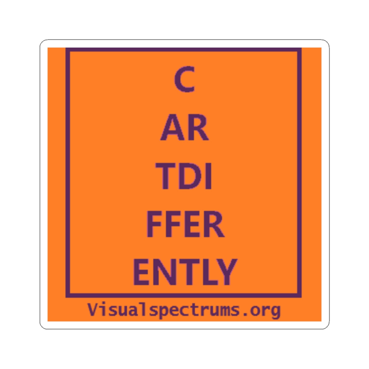 4"x4" "See Art Differently" Sticker